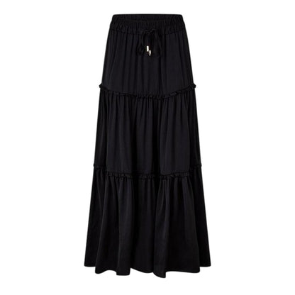 Black - Front - Biba Womens-Ladies Plain Maxi Skirt