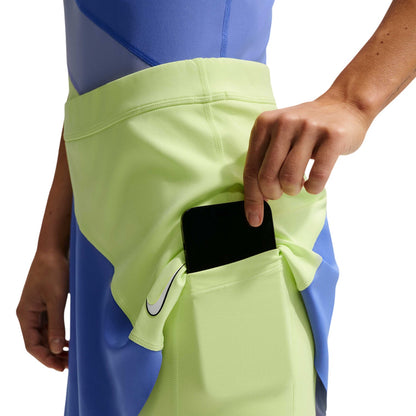 Light Lemon Twist - Side - Nike Womens-Ladies Colour Block Tennis Skirt