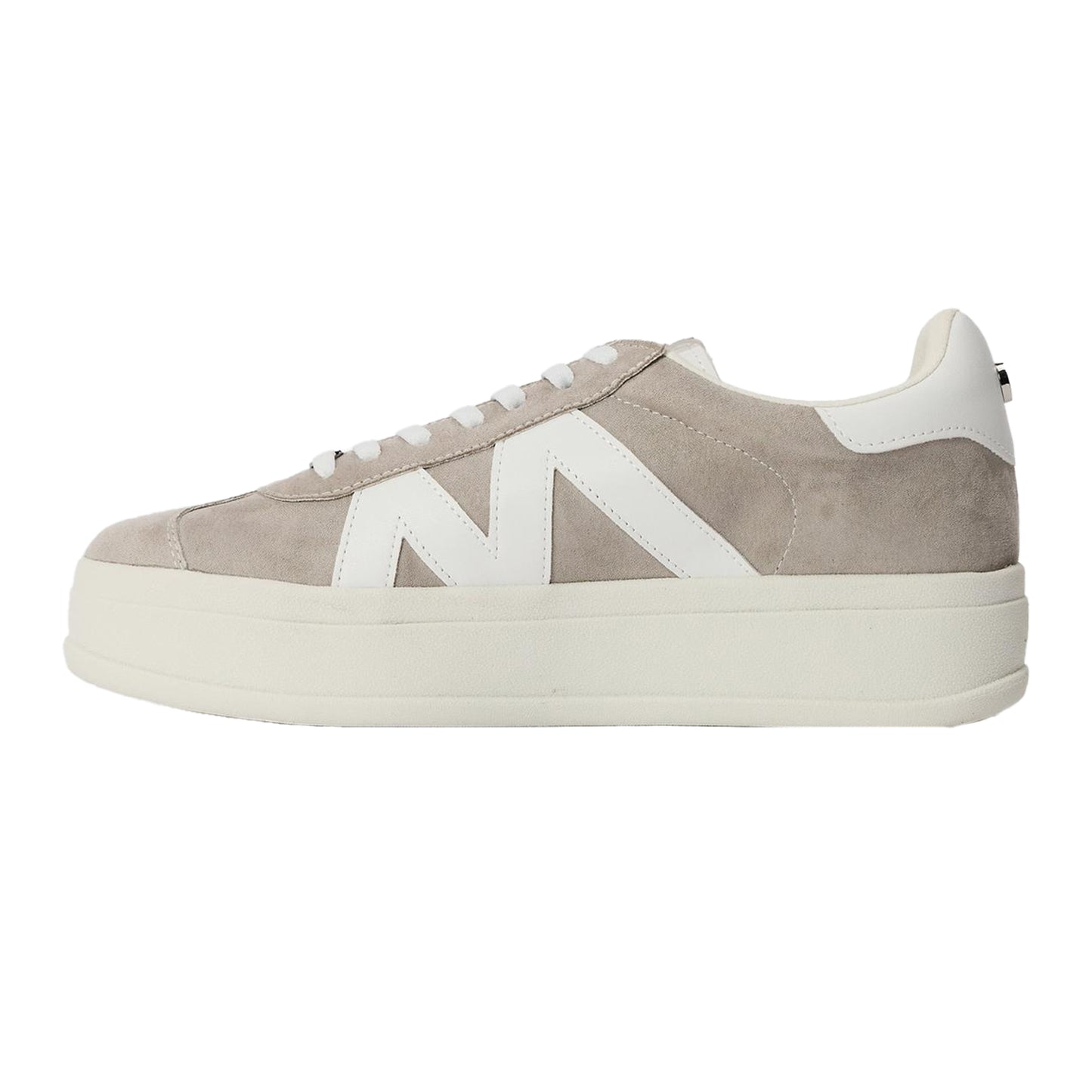 Grey - Back - Steve Madden Womens-Ladies Opponent Leather Trainers