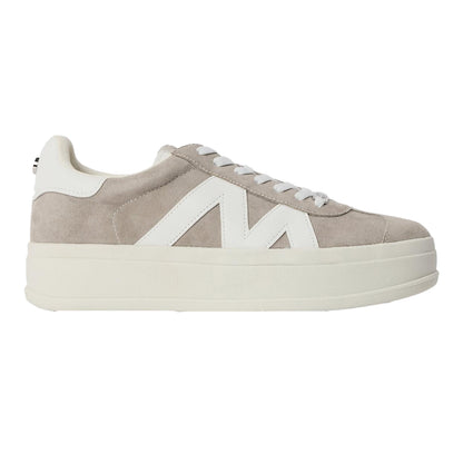 Grey - Front - Steve Madden Womens-Ladies Opponent Leather Trainers