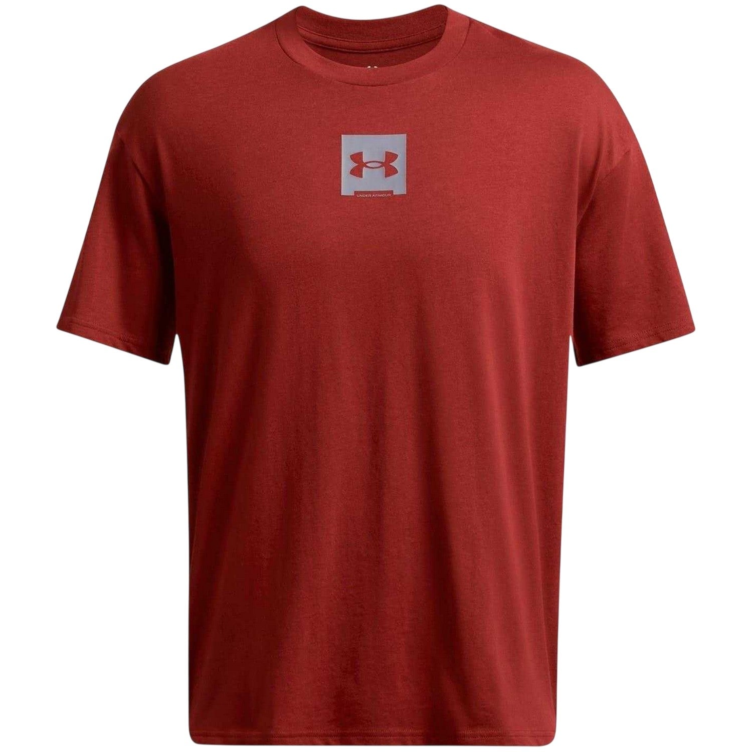 Orange - Front - Under Armour Mens Box Logo T-Shirt