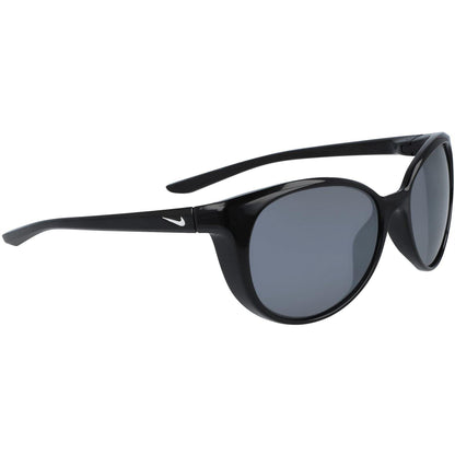 Black-White-Silver - Back - Nike Essence Logo Oval Sunglasses
