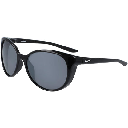 Black-White-Silver - Side - Nike Essence Logo Oval Sunglasses