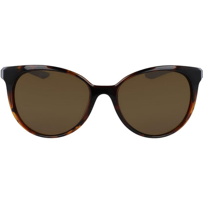 Tortoiseshell-Gold-Brown - Front - Nike Essence Logo Oval Sunglasses