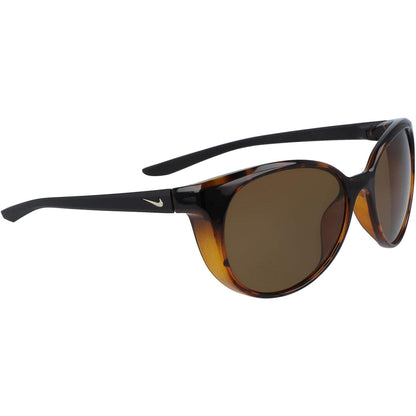 Tortoiseshell-Gold-Brown - Back - Nike Essence Logo Oval Sunglasses