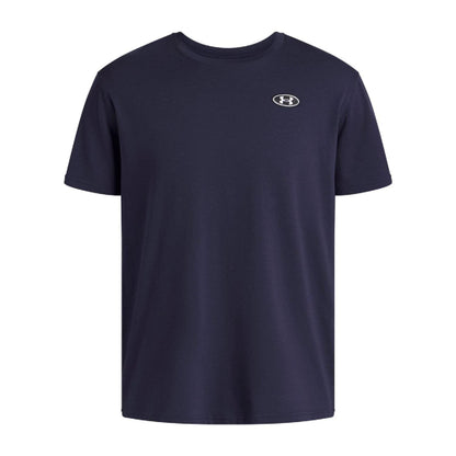 Blue - Front - Under Armour Mens Logo Heavyweight Loose T-Shirt