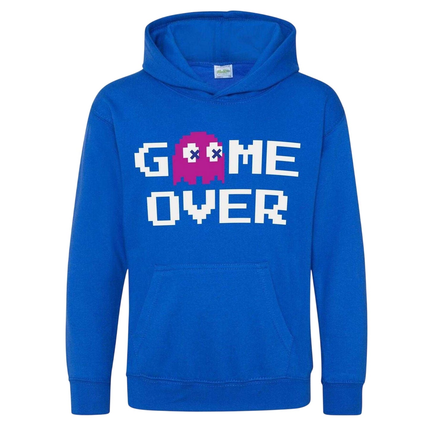 Blue - Front - Pac-Man Childrens-Kids Game Over Pac-Man Hoodie