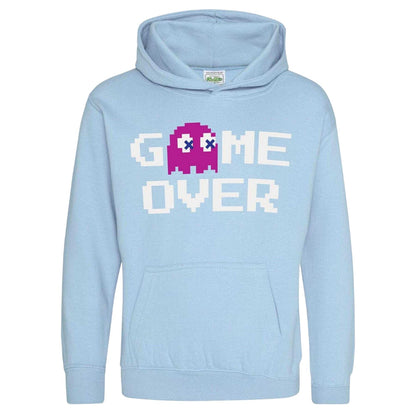 Light Blue - Front - Pac-Man Childrens-Kids Game Over Pac-Man Hoodie