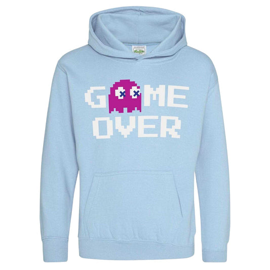 Light Blue - Front - Pac-Man Childrens-Kids Game Over Pac-Man Hoodie