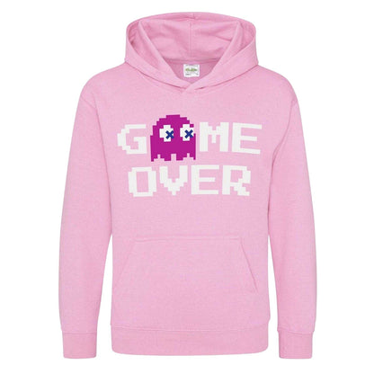 Pink - Front - Pac-Man Childrens-Kids Game Over Pac-Man Hoodie