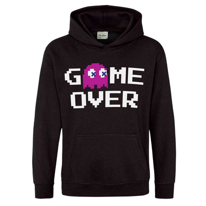 Black - Front - Pac-Man Childrens-Kids Game Over Pac-Man Hoodie