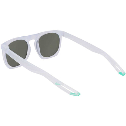 Platinum-Green - Back - Nike Flatspot XXII Wayfarer Round Logo Sunglasses