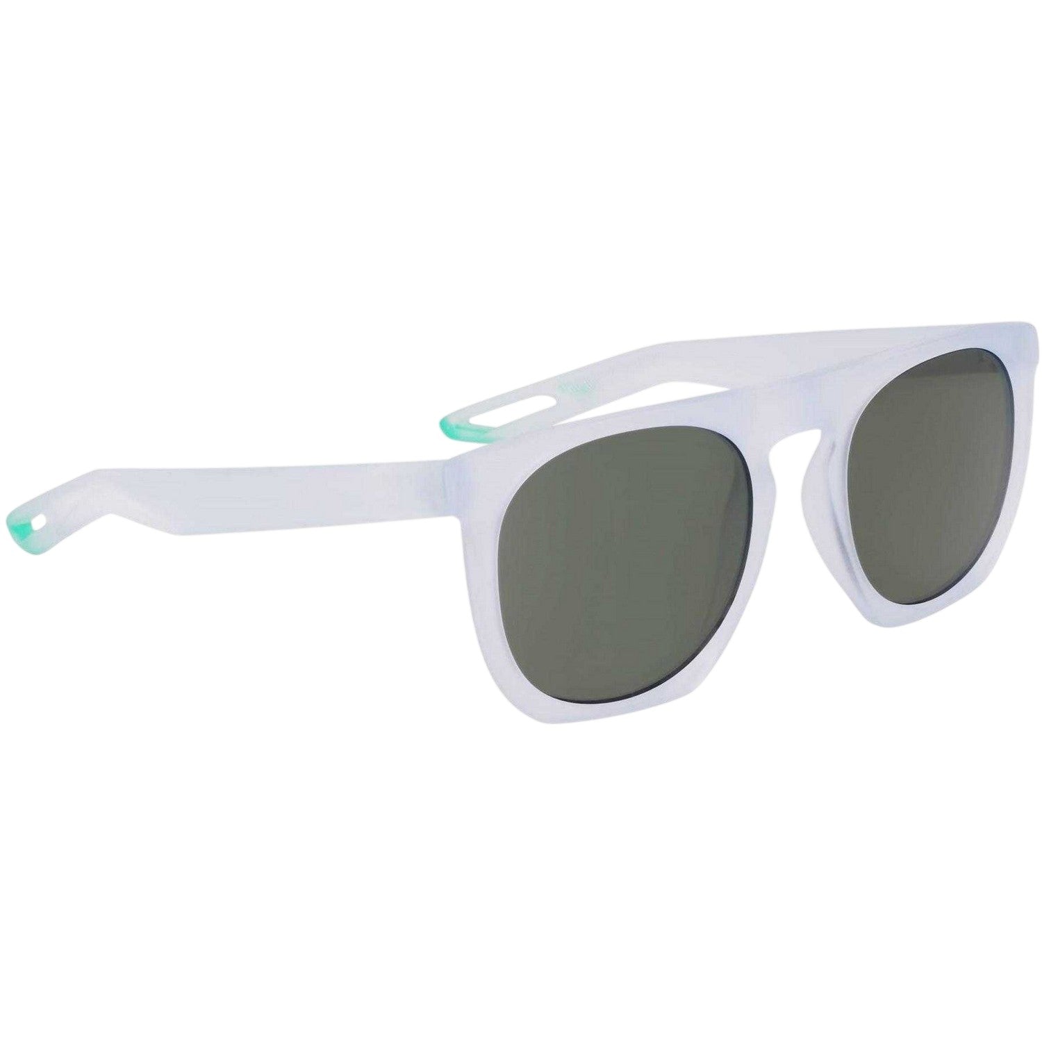Platinum-Green - Side - Nike Flatspot XXII Wayfarer Round Logo Sunglasses