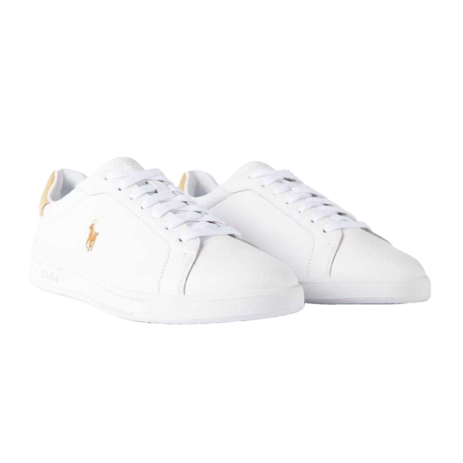 White-Bone - Lifestyle - Ralph Lauren Mens Heritage Leather Trainers