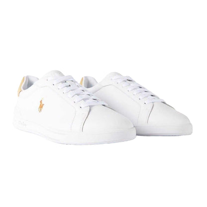 White-Bone - Lifestyle - Ralph Lauren Mens Heritage Leather Trainers