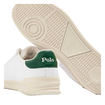 White-Green - Lifestyle - Ralph Lauren Mens Heritage Leather Trainers