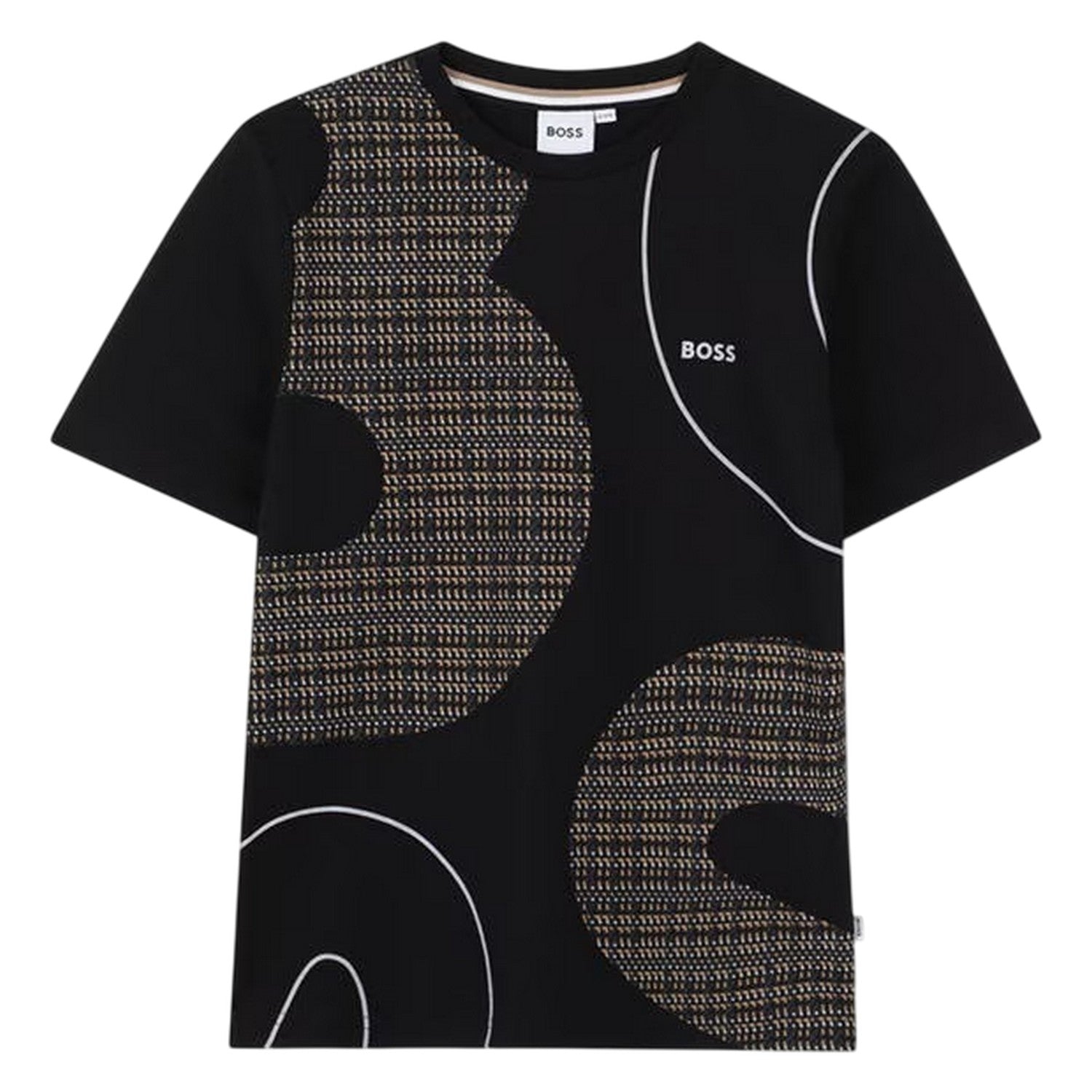 Black - Front - Boss Childrens-Kids Graphic T-Shirt