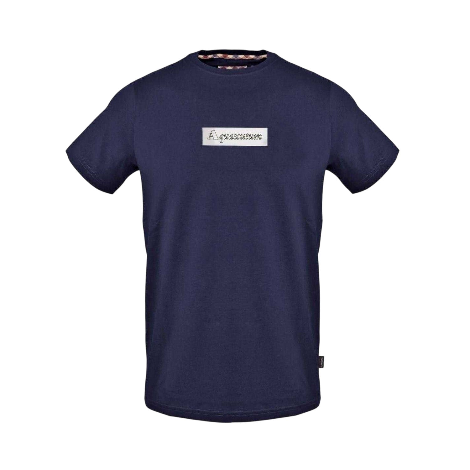 Navy - Front - Aquascutum Mens Crew Neck T-Shirt