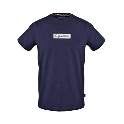 Navy - Front - Aquascutum Mens Crew Neck T-Shirt
