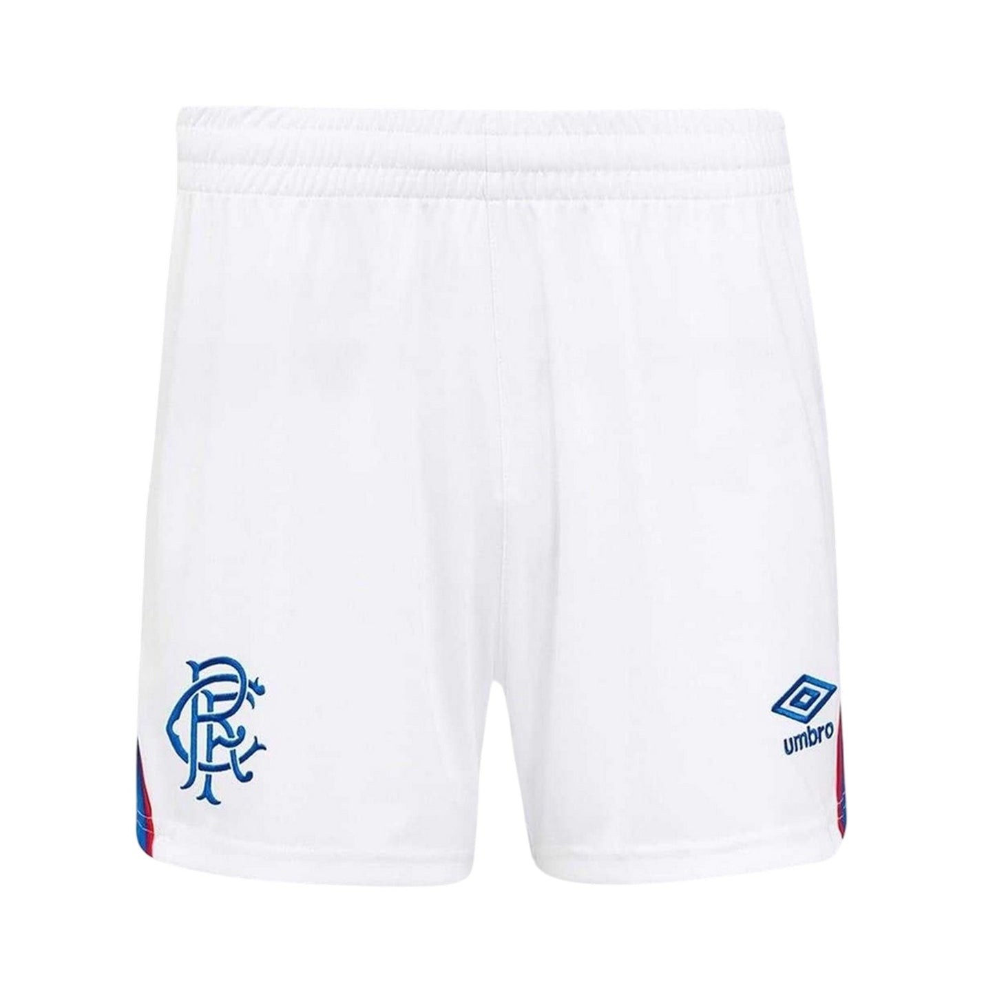 White - Front - Umbro Childrens-Kids 25-26 Rangers FC Away Shorts