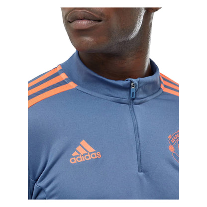 Blue - Back - Adidas Mens 2022-23 Manchester United FC Training Top