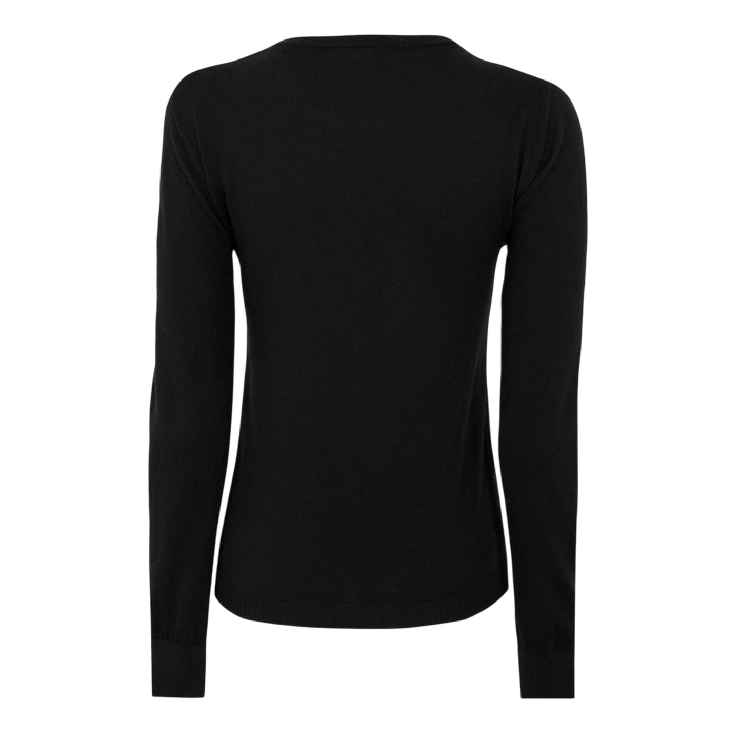 Black - Back - Diesel Womens-Ladies Fine Knit Ribbed Sweatshirt