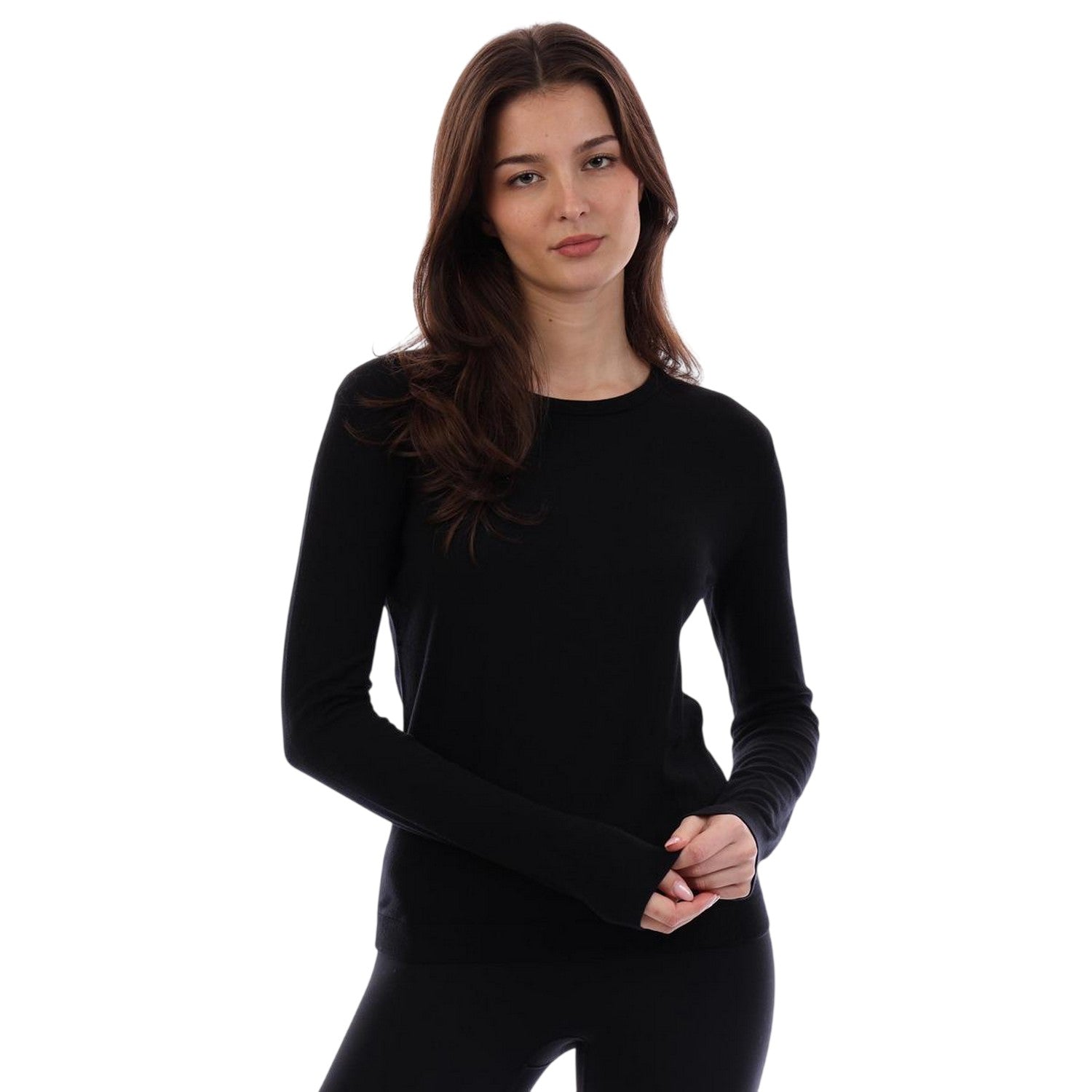 Black - Lifestyle - Diesel Womens-Ladies Fine Knit Ribbed Sweatshirt