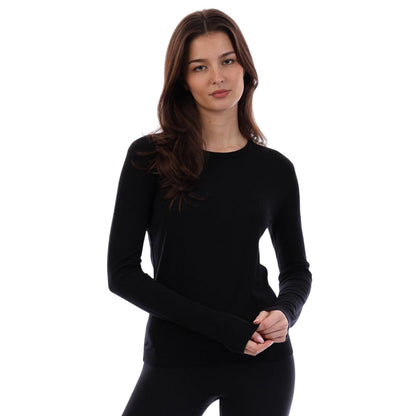 Black - Lifestyle - Diesel Womens-Ladies Fine Knit Ribbed Sweatshirt