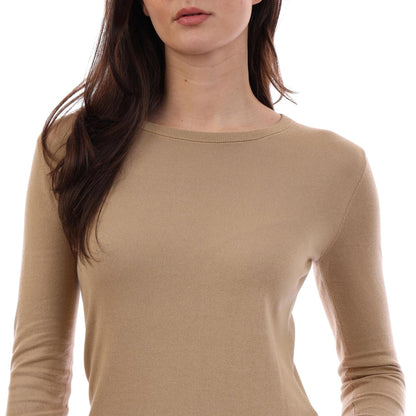 Neutral - Side - Diesel Womens-Ladies Fine Knit Ribbed Sweatshirt