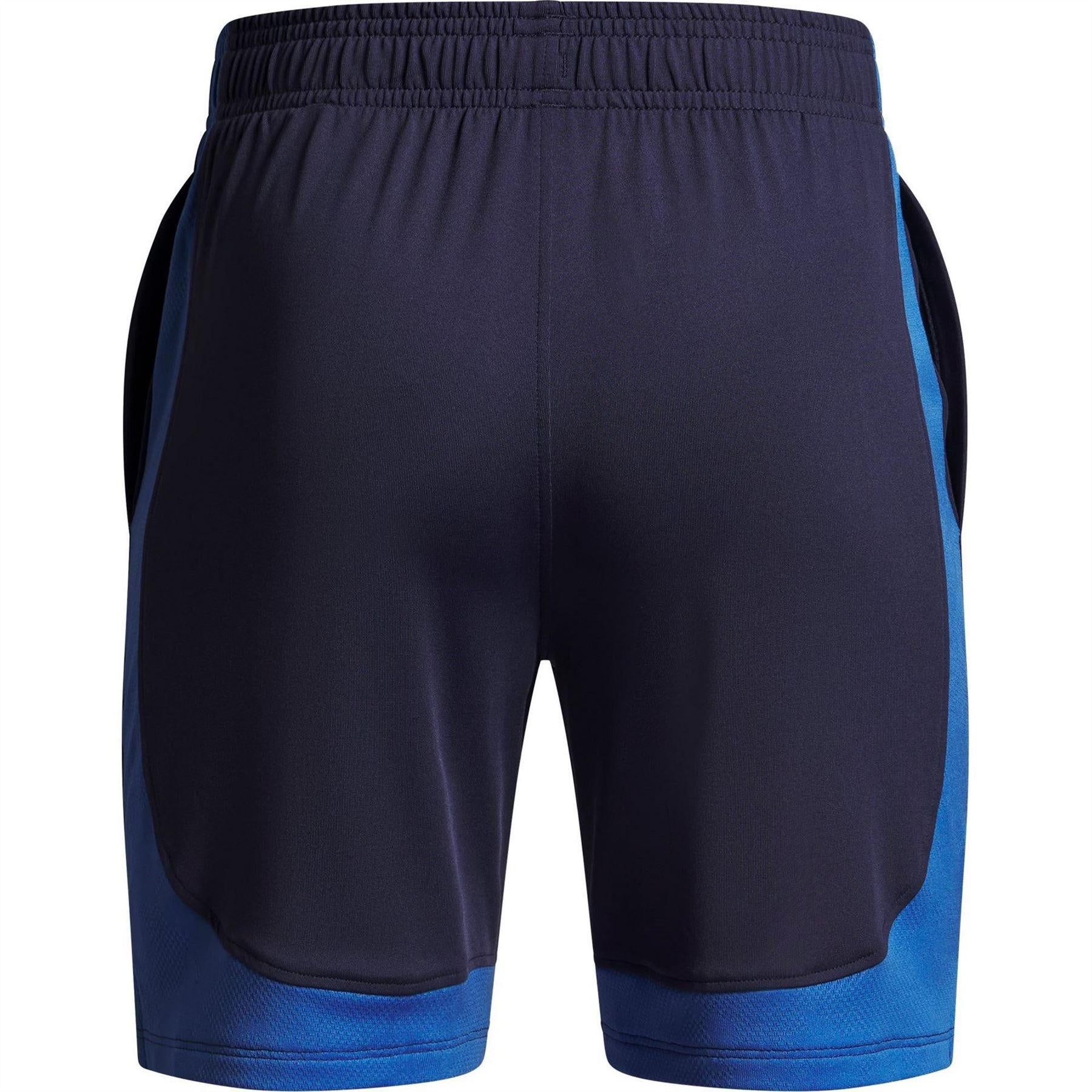Washed Navy - Back - Under Armour Childrens-Kids Performance Jacquard Vent Shorts