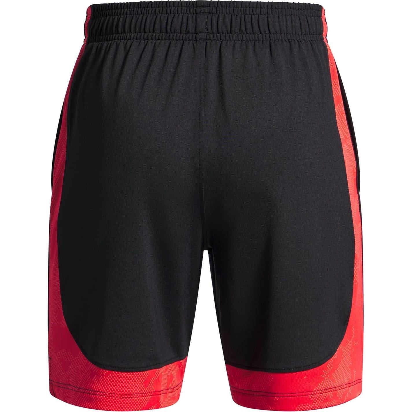 Black - Back - Under Armour Childrens-Kids Performance Jacquard Vent Shorts