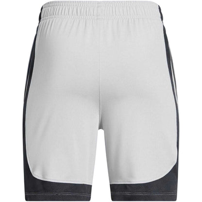 Grey - Back - Under Armour Childrens-Kids Performance Jacquard Vent Shorts