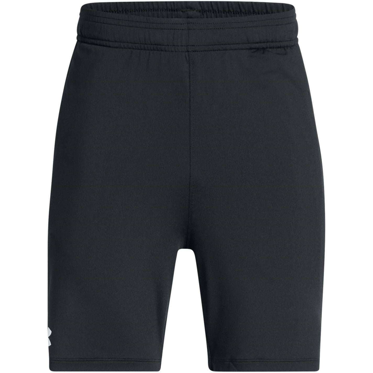 Black-White - Front - Under Armour Childrens-Kids Performance Jacquard Vent Shorts