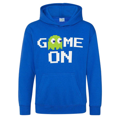 Blue - Front - AWD Childrens-Kids Game On Hoodie