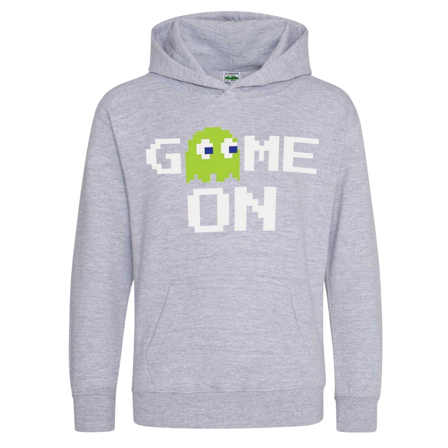 Grey - Front - AWD Childrens-Kids Game On Hoodie