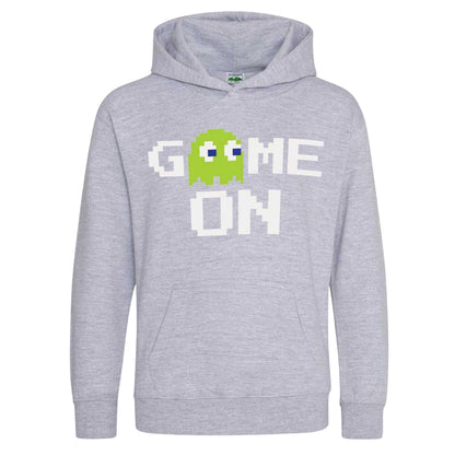Grey - Front - AWD Childrens-Kids Game On Hoodie