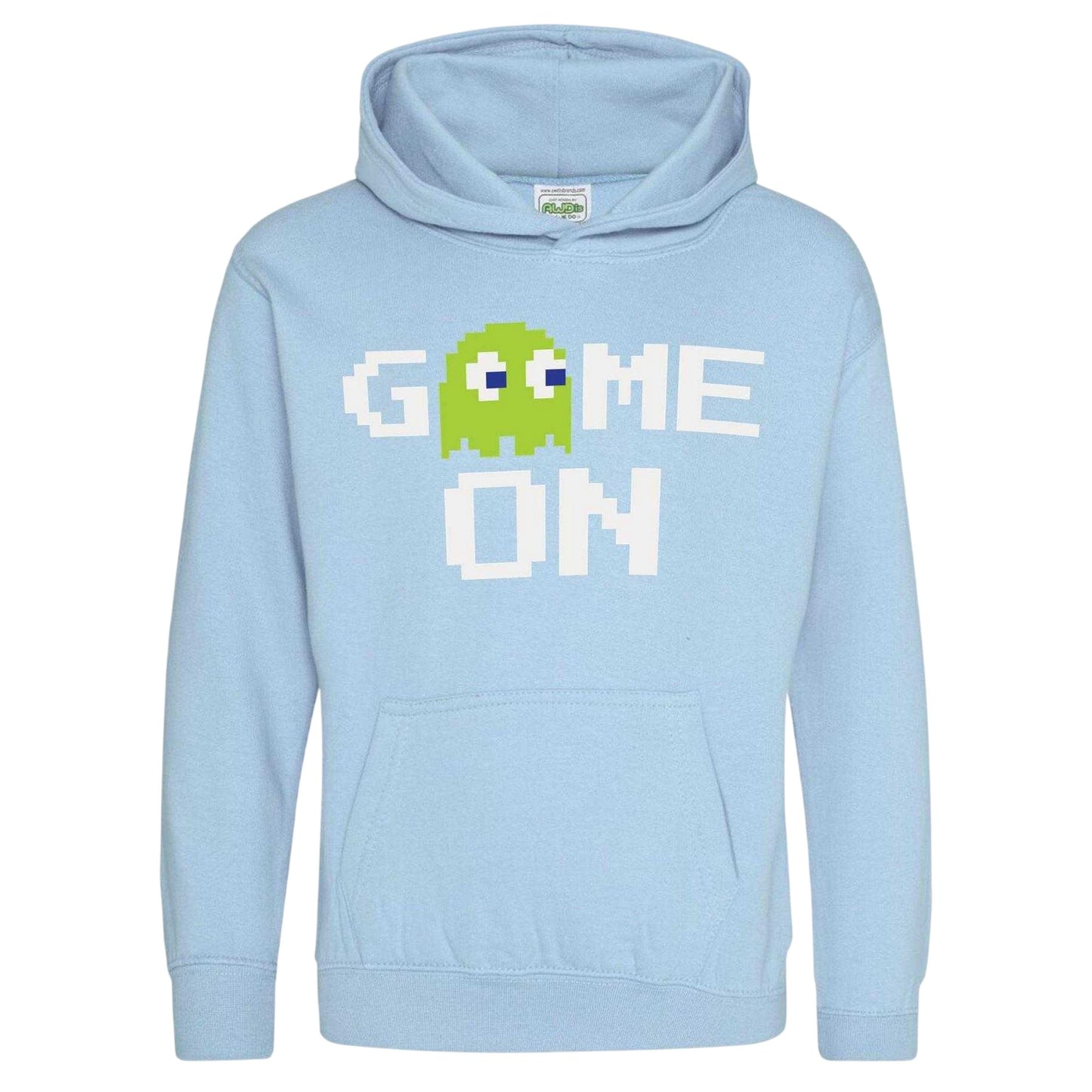 Light Blue - Front - AWD Childrens-Kids Game On Hoodie