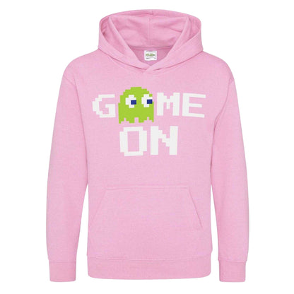 Pink - Front - AWD Childrens-Kids Game On Hoodie