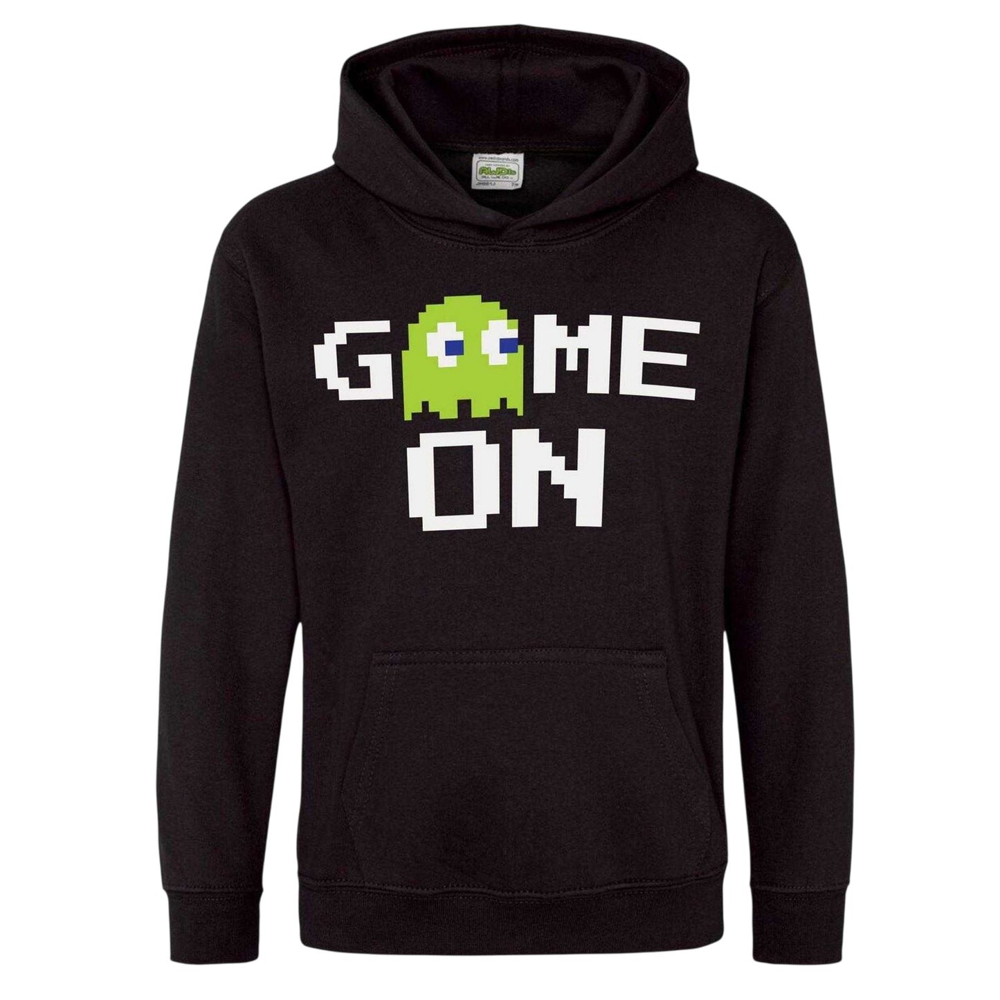 Black - Front - AWD Childrens-Kids Game On Hoodie
