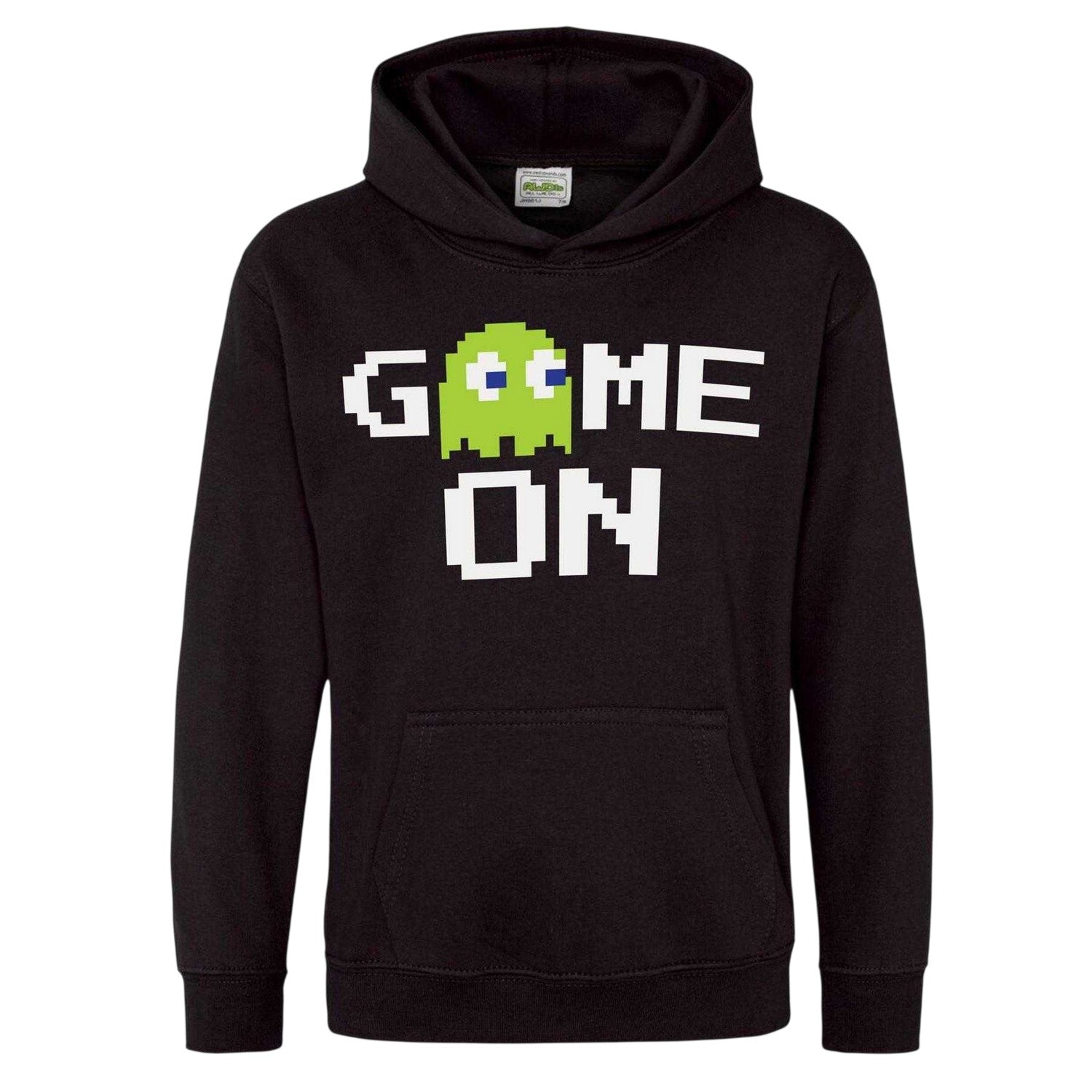 Black - Front - AWD Childrens-Kids Game On Hoodie