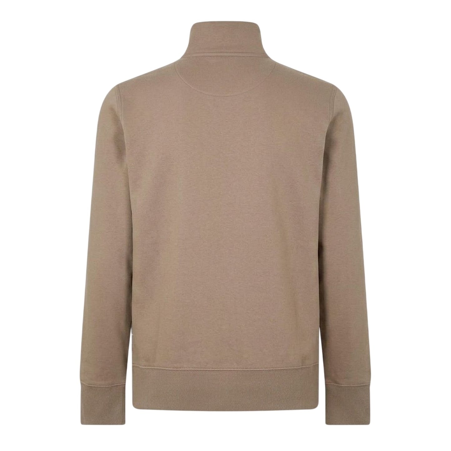 Fawn - Back - Jack Wills Mens Barchester Quarter Zip Sweatshirt
