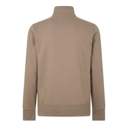 Fawn - Back - Jack Wills Mens Barchester Quarter Zip Sweatshirt