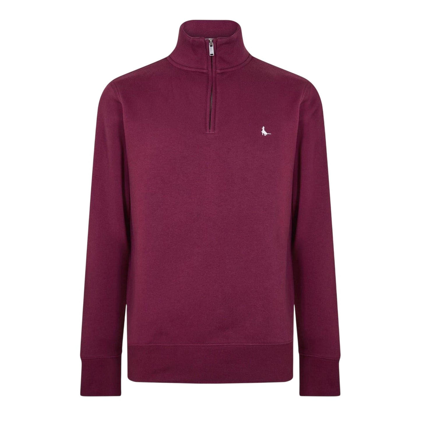 Fig - Front - Jack Wills Mens Barchester Quarter Zip Sweatshirt