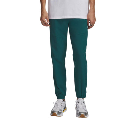 Green-Black - Front - Under Armour Mens Storm Woven Jogging Bottoms