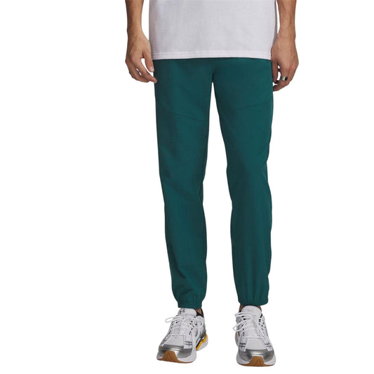 Green-Black - Front - Under Armour Mens Storm Woven Jogging Bottoms