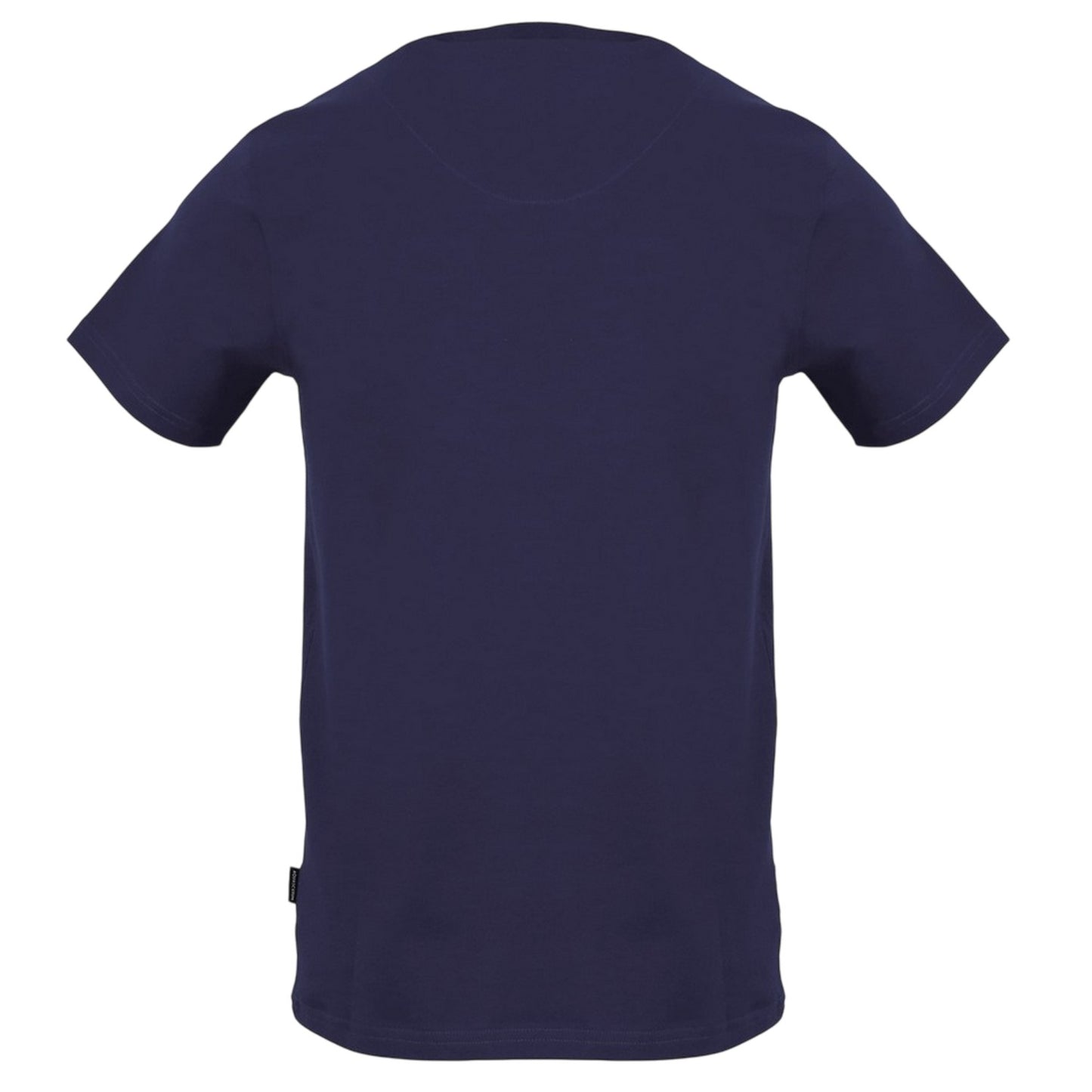 Navy - Back - Aquascutum Unisex Adult Lettering Print Crew Neck T-Shirt