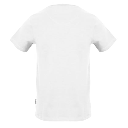 White - Back - Aquascutum Unisex Adult Lettering Print Crew Neck T-Shirt