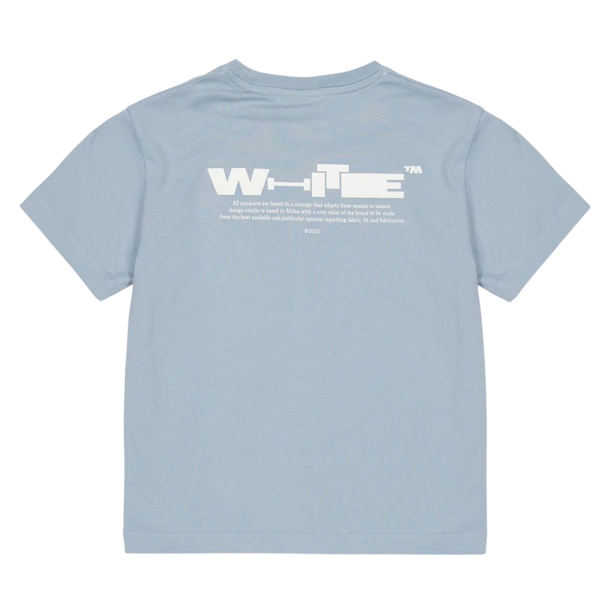 Blue - Back - Off White Childrens-Kids Logo Back Print T-Shirt
