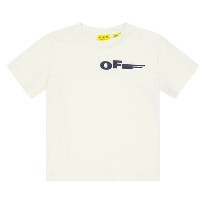 White - Front - Off White Childrens-Kids Logo Back Print T-Shirt