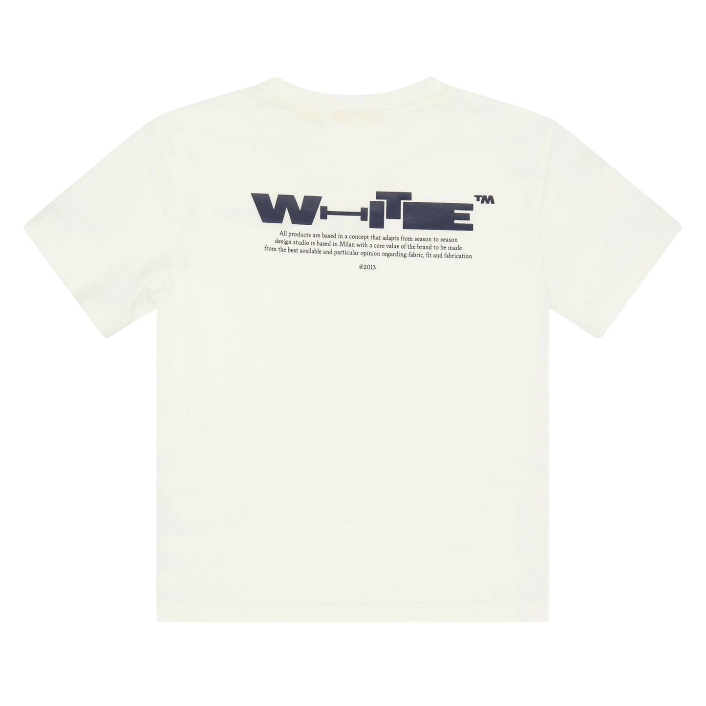 White - Back - Off White Childrens-Kids Logo Back Print T-Shirt